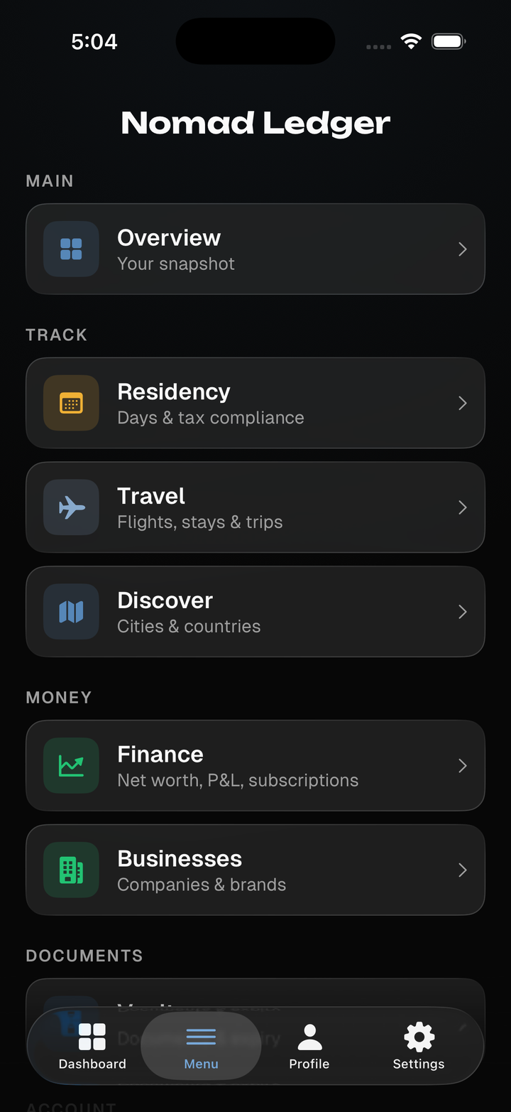 Nomad Ledger app